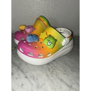 CROCS Care Bears Crush Clog Women’s 6 Multicolor Light Up S'allume New